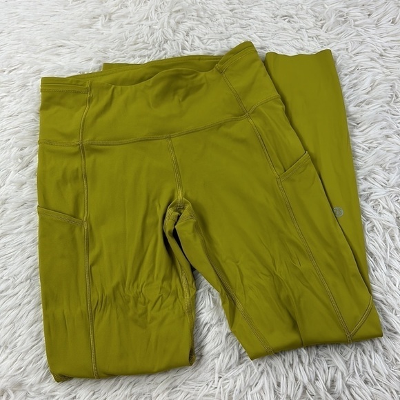 Lululemon Fast and Free Tight II 25" *Nulux Golden Lime - Picture 1 of 4